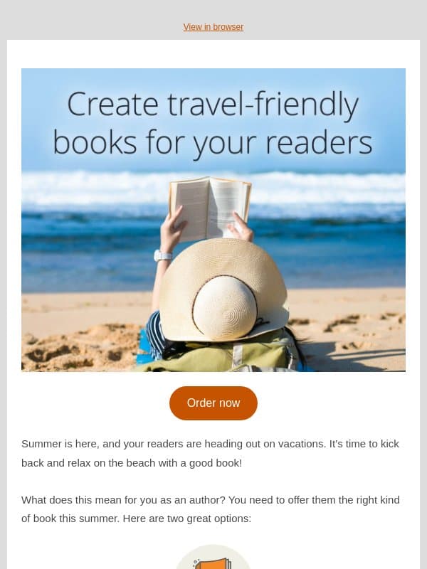 Your readers are traveling this summer đź§ł email from BookBaby