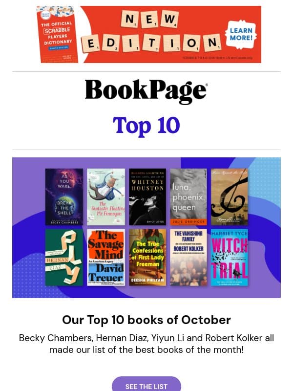 10 books you’ll want on your October TBR email from BookPage