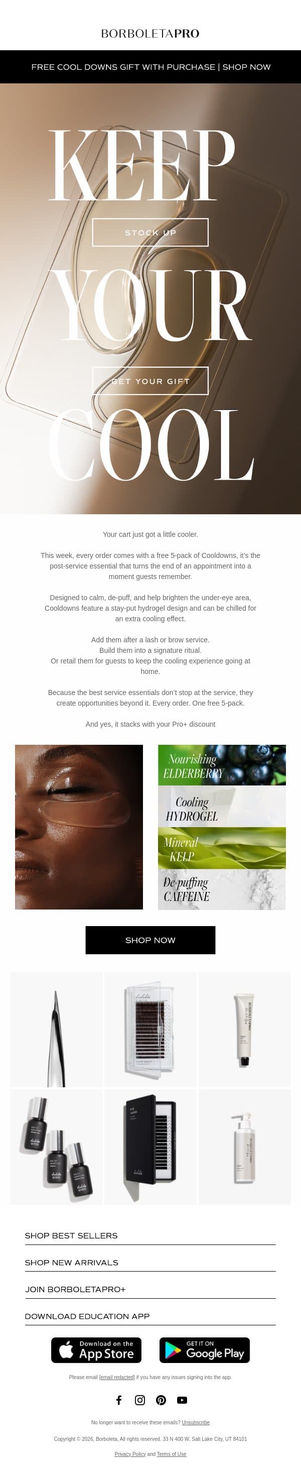 Keep Your Cool ✨ email from Borboleta Beauty screenshot