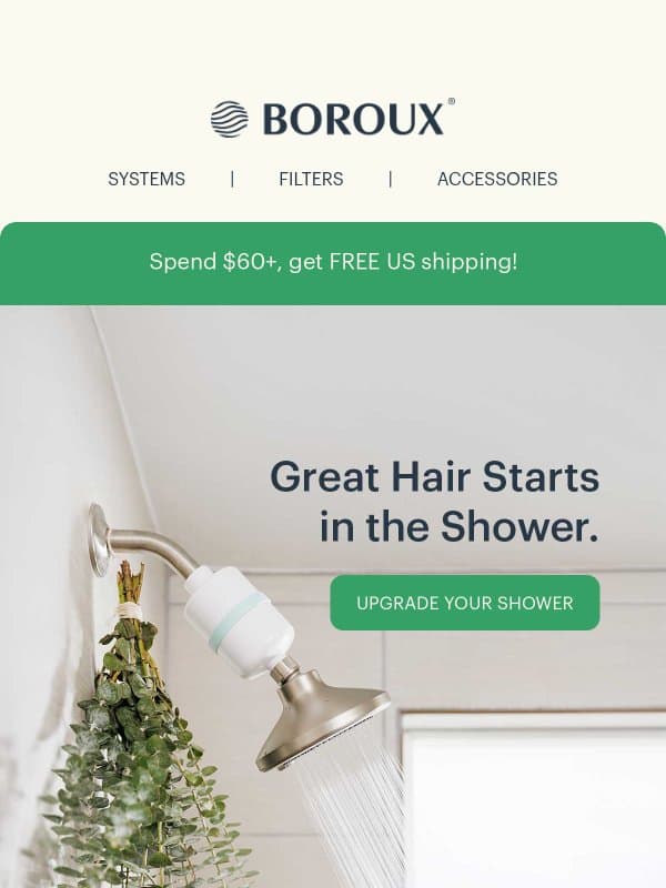 🚿 Chlorine in Your Shower? email from BOROUX