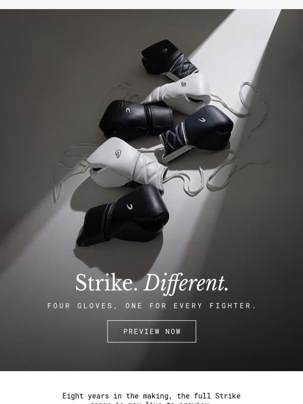 Preview: Strike Glove Range email from BOXRAW