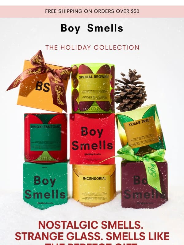 A Very Festive Cast of Smells email from Boy Smells