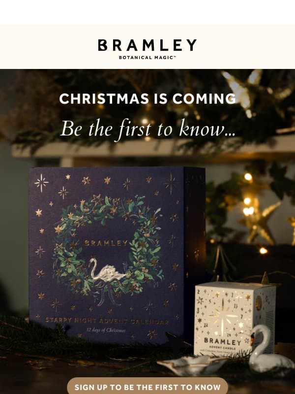Something magical is coming this Christmas 🎄✨ email from Bramley