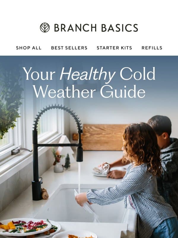 Candles, Air Purifiers, Red Light & More Winter Wellness Tips email from Branch Basics