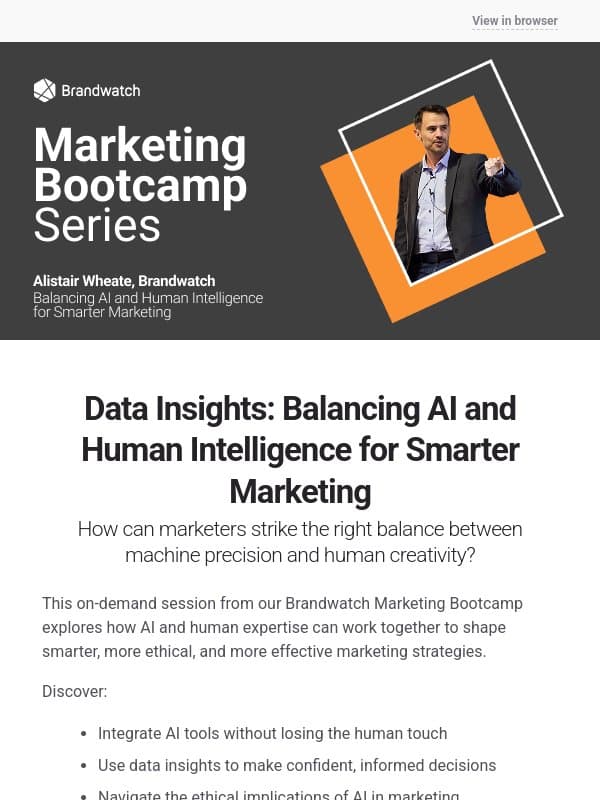On-demand session | AI + Human Intelligence: The future of smarter marketing email from Brandwatch (Cision)
