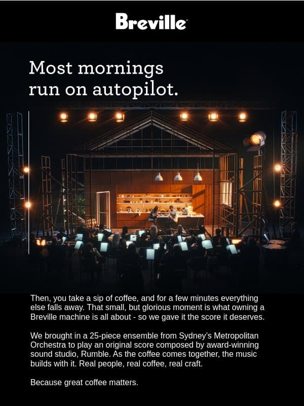 Glorious Moments for your Home. email from Breville