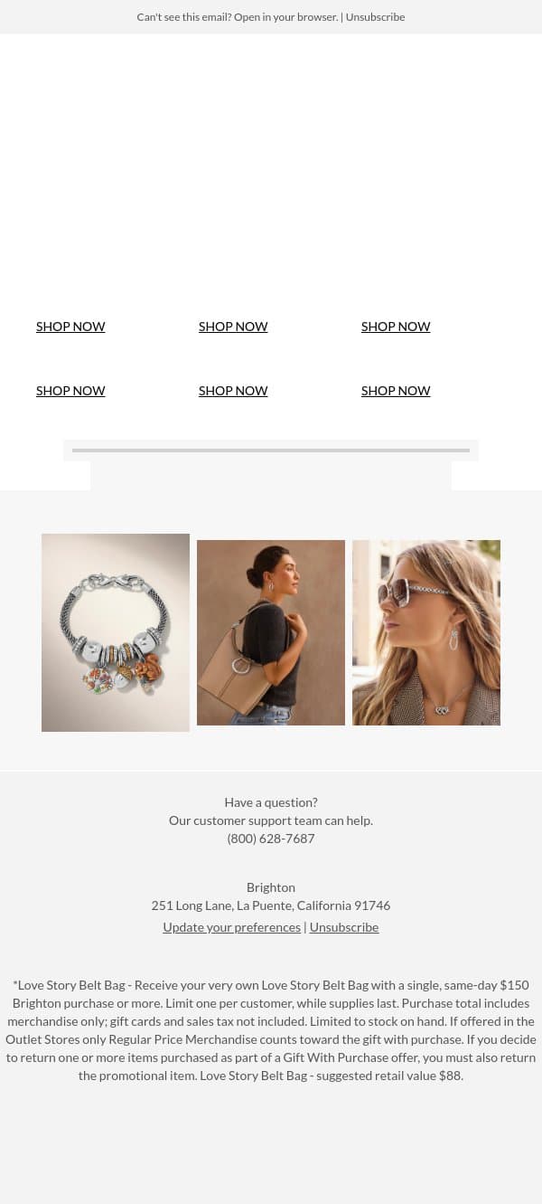 A Collection with Heart email from Brighton Collectibles screenshot