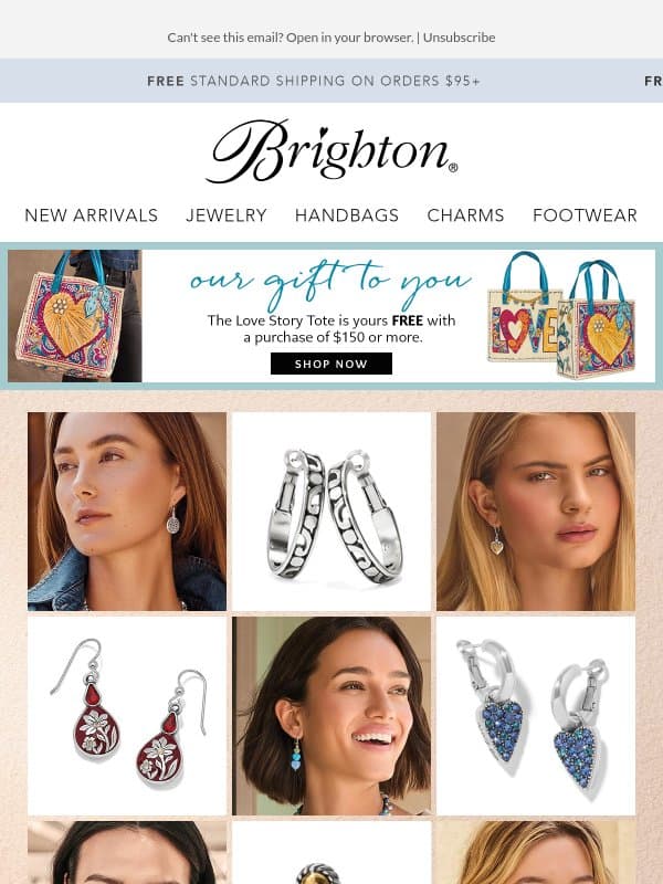 New Earrings are In Your Future email from Brighton Collectibles