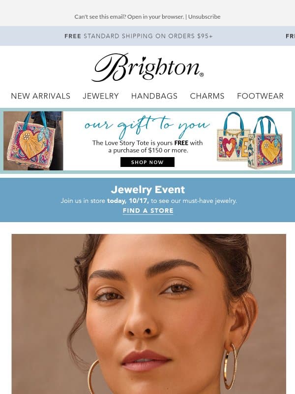 Timeless Pearls email from Brighton Collectibles