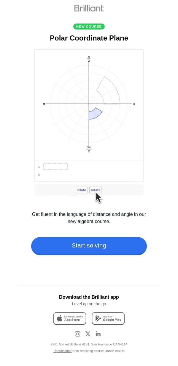 π»ββοΈ Be a polar explorer, Adam email from Brilliant screenshot