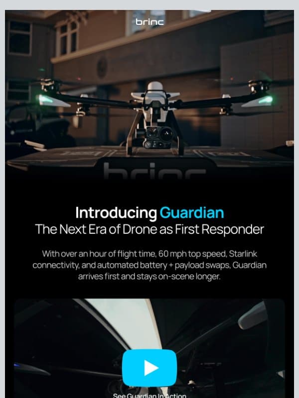 Meet Guardian email from BRINC