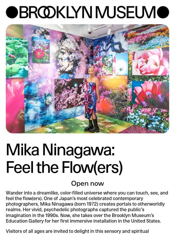 Enter the bloom-filled world of Mika Ninagawa 🌸 email from Brooklyn Museum | New York NY