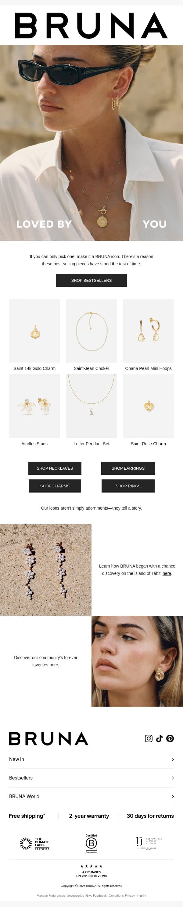They're icons for a reason email from Brunathelabel screenshot