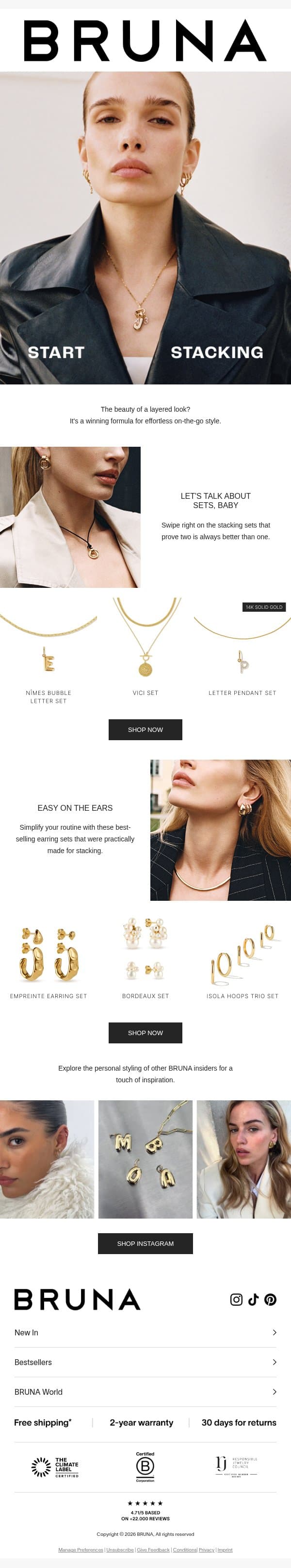 Layers you’ll love email from Brunathelabel screenshot