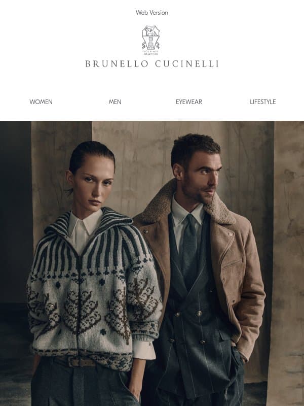 Winter Edit email from Brunello Cucinelli