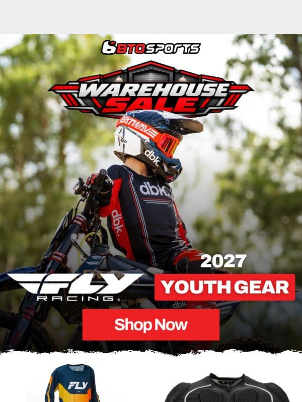 FLY Racing 2027 Youth Is Ready for the Little Rippers email from BTO Sports