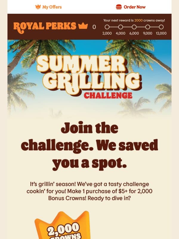 ☀️ Perfect weather for a challenge! email from Burger King Canada
