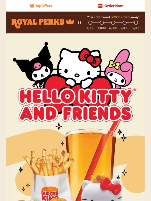 💖Burger King x Hello Kitty® and Friends! email from Burger King Canada