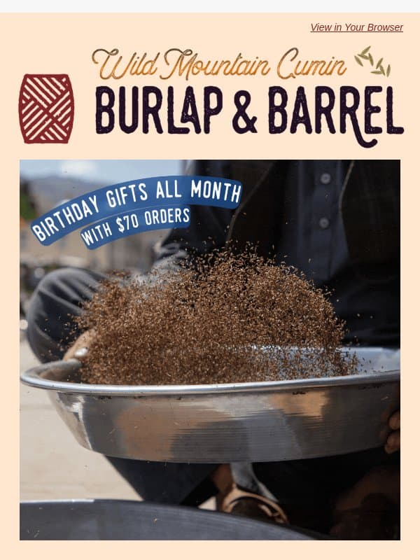 The first spice that got everyone talking π² email from Burlap & Barrel