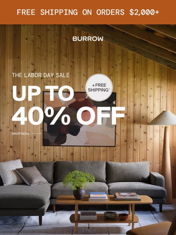 This is your sign: shop up to 40% off email from Burrow