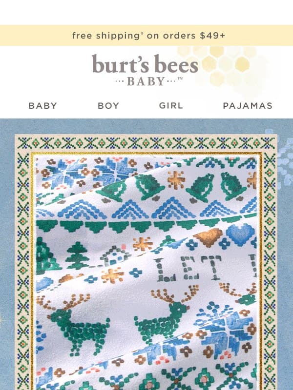 All New Flannel Family Jammies! email from Burt's Bees Baby