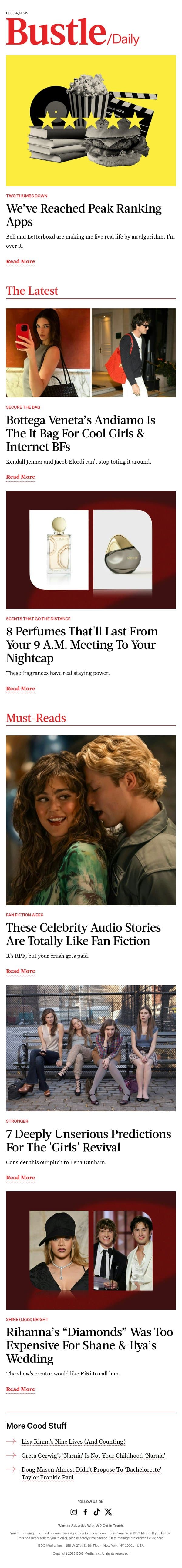 These Celebrity Audio Stories Are Totally Like Fan Fiction email from Bustle screenshot