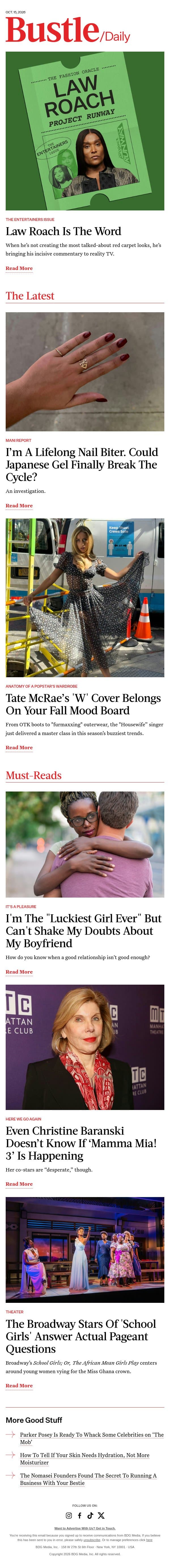 I'm The "Luckiest Girl Ever" But Can't Shake My Doubts About My Boyfriend email from Bustle screenshot