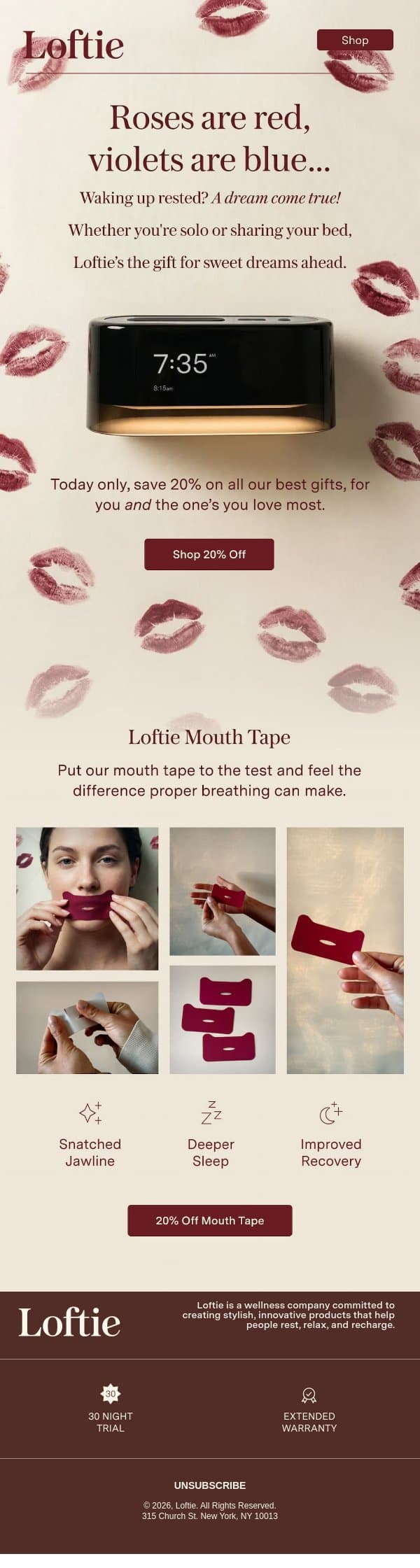 Hey, Valentine π email from Buy Loftie screenshot