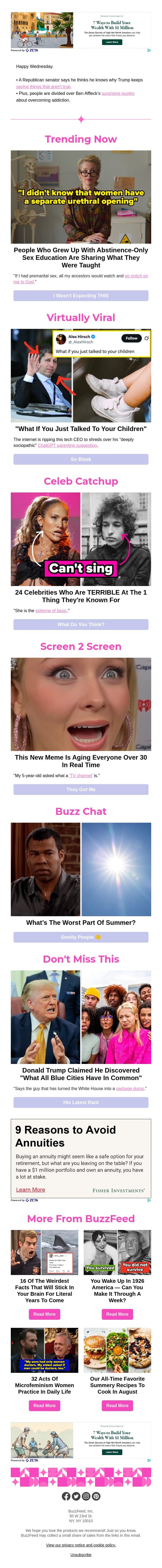 This meme is aging millennials in real time email from BuzzFeed News screenshot