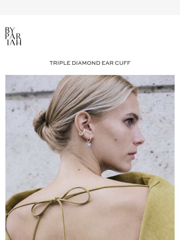 A new look at the Triple Diamond Ear Cuff email from By Pariah