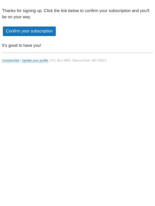 Important: confirm your subscription email from Cal Newport screenshot
