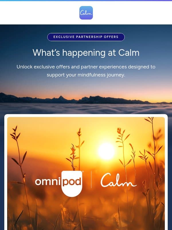 π More ways to experience Calm email from Calm
