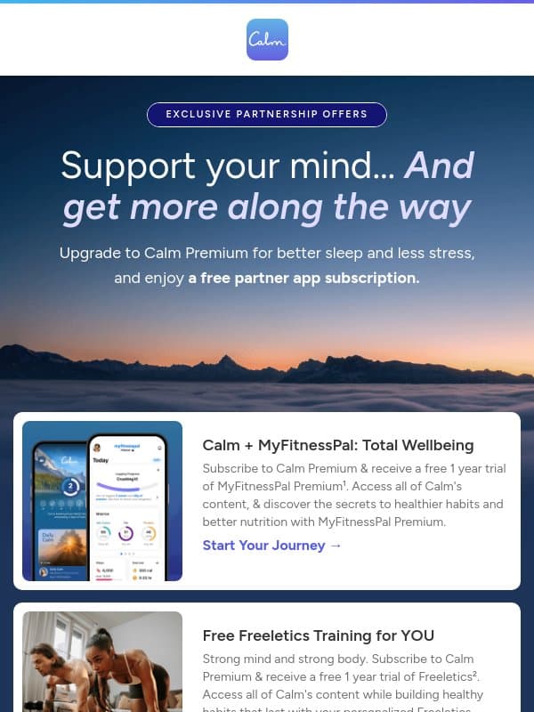 ๐ SALE: Buy Calm Premium, get a free bonus subscription email from Calm