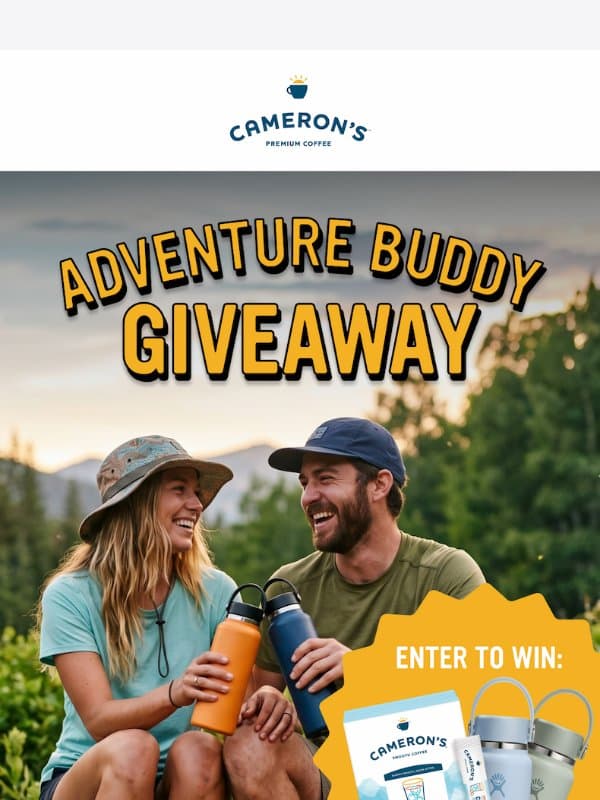 Hurry! Enter to Win Adventure Essentials πΏοΈβ¨ email from Cameron's Coffee Decaf