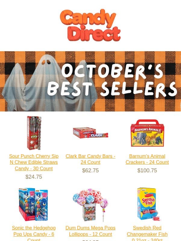 October Best Sellers are Here π» email from CandyDirect