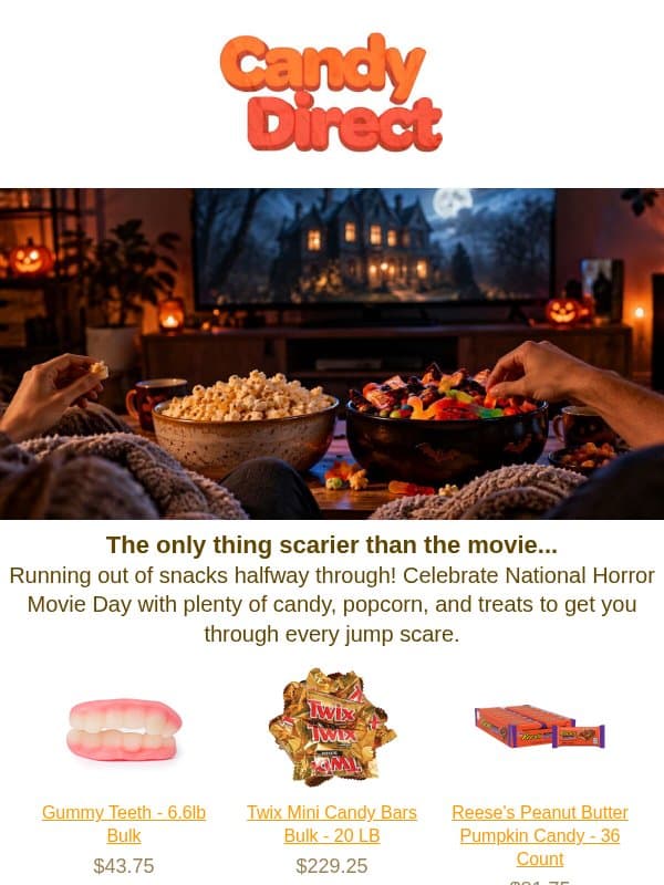 A Frightfully Good Night In email from CandyDirect