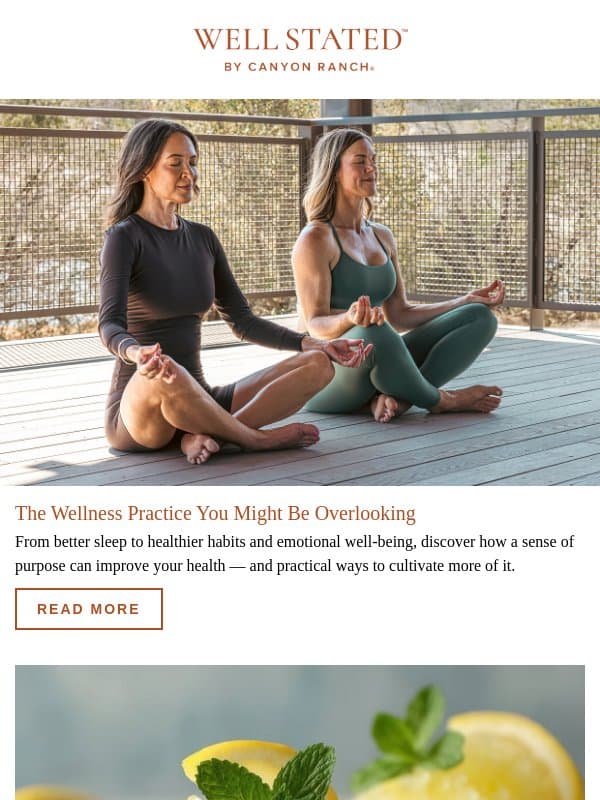 Find Your Purpose, Fall Recipes + More email from Canyon Ranch