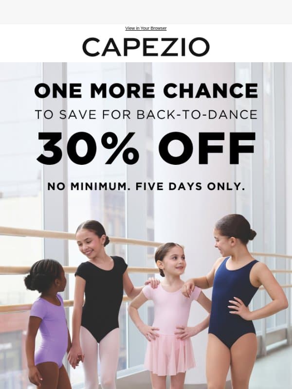 30% OFF SITEWIDE! π€© email from Capezio