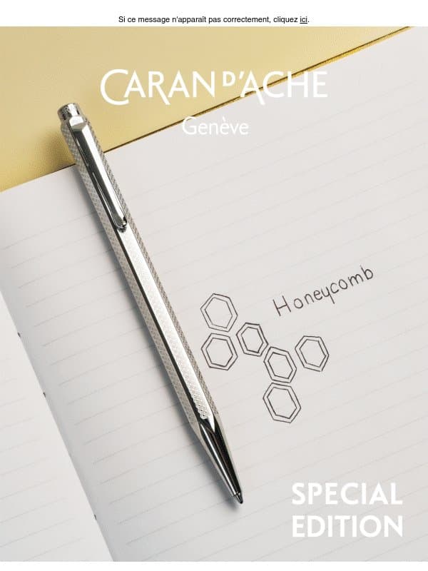 Une année d’Éditions Spéciales email from Caran d'Ache