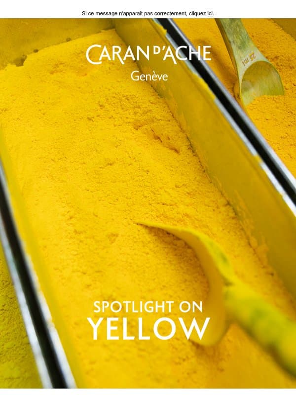 Une étincelle de jaune ☀️ email from Caran d'Ache