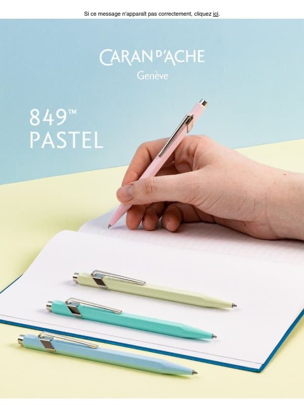 L’iconique 849™ en version pastel. email from Caran d'Ache