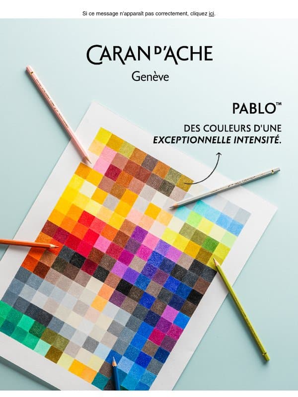 Pablo™ 120 couleurs. Une infinité de nuances. email from Caran d'Ache