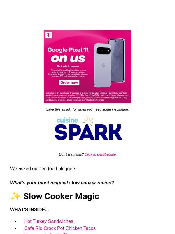 ✨ Slow Cooker Magic email from Carlsbad Cravings