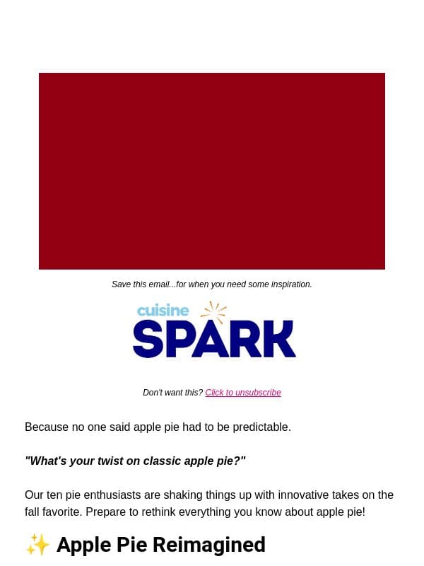 ✨ Apple Pie Reimagined email from Carlsbad Cravings
