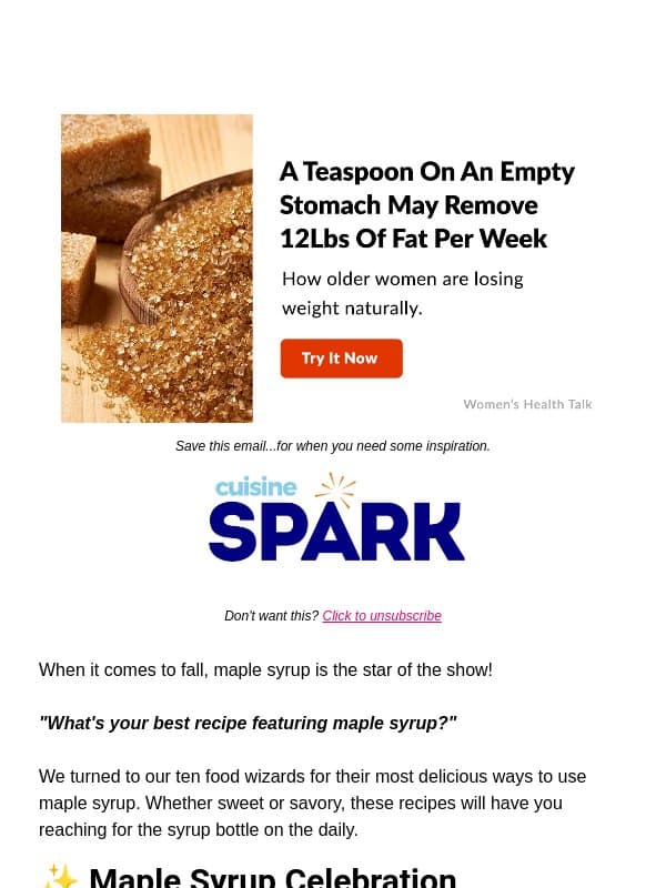✨ Maple Syrup Celebration email from Carlsbad Cravings
