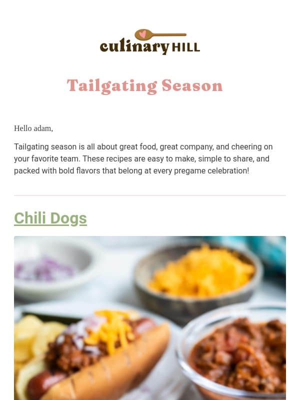 Bring Big Flavor to Tailgating Season ๐ฅ email from Carlsbad Cravings