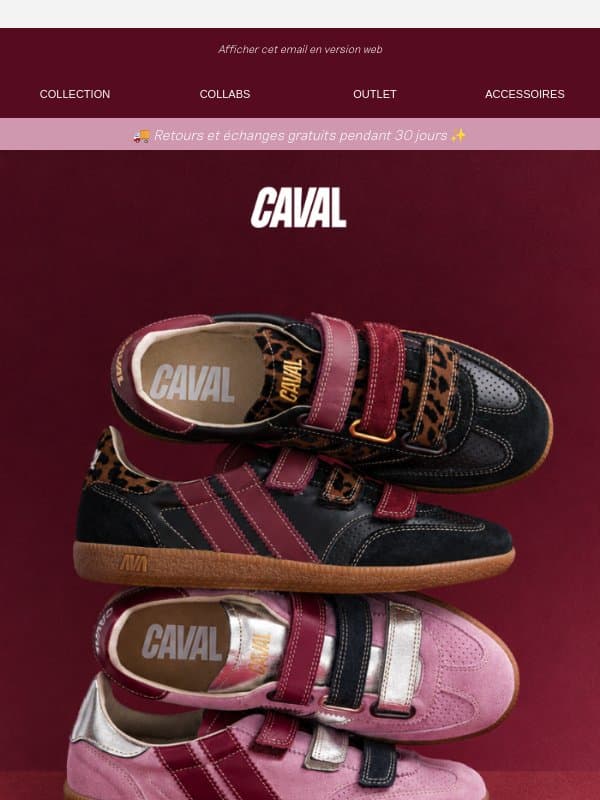 Bye bye les lacets 👋 Bonjours les Velcro ! email from Caval