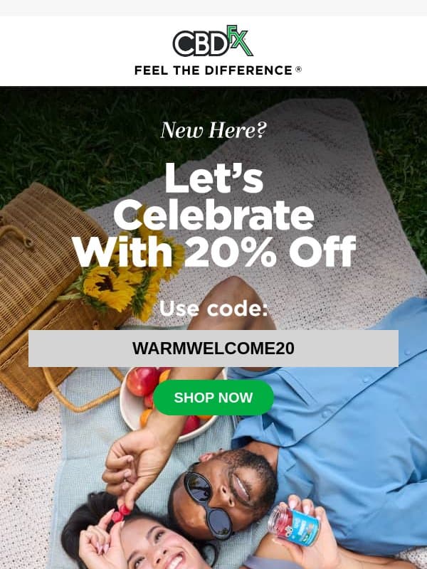 Welcome! Your 20% OFF is inside 🌿 email from CBDfx