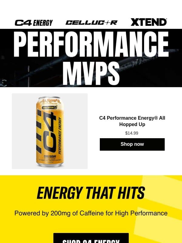 Meet the Top Sellers 🏆 email from Cellucor