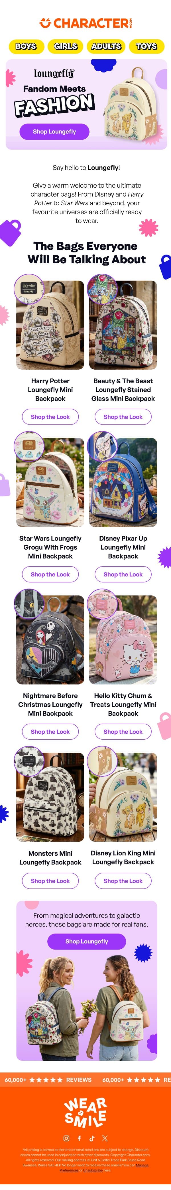 Collectable Style Has Arrived 💫 email from Character screenshot